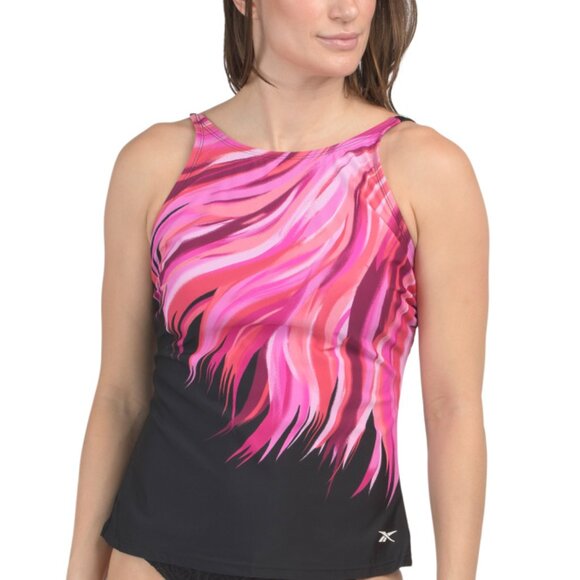 REEBOK Black High Neck Tankini Top - Picture 1 of 2